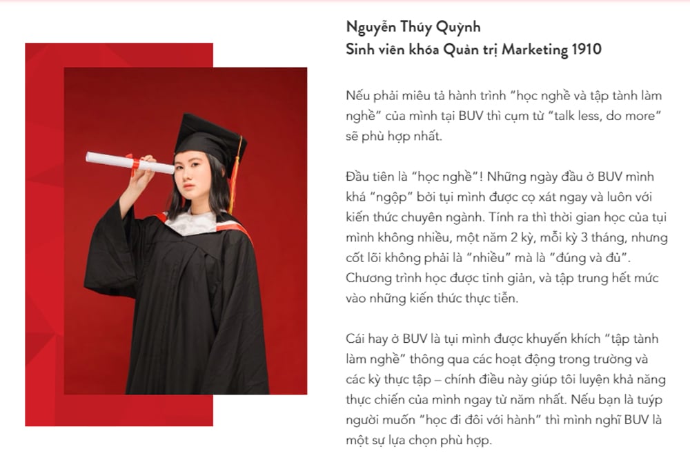 Chia sẻ từ bạn Nguyễn Thúy Quỳnh - Sinh viên khóa Quản trị Marketing 1910