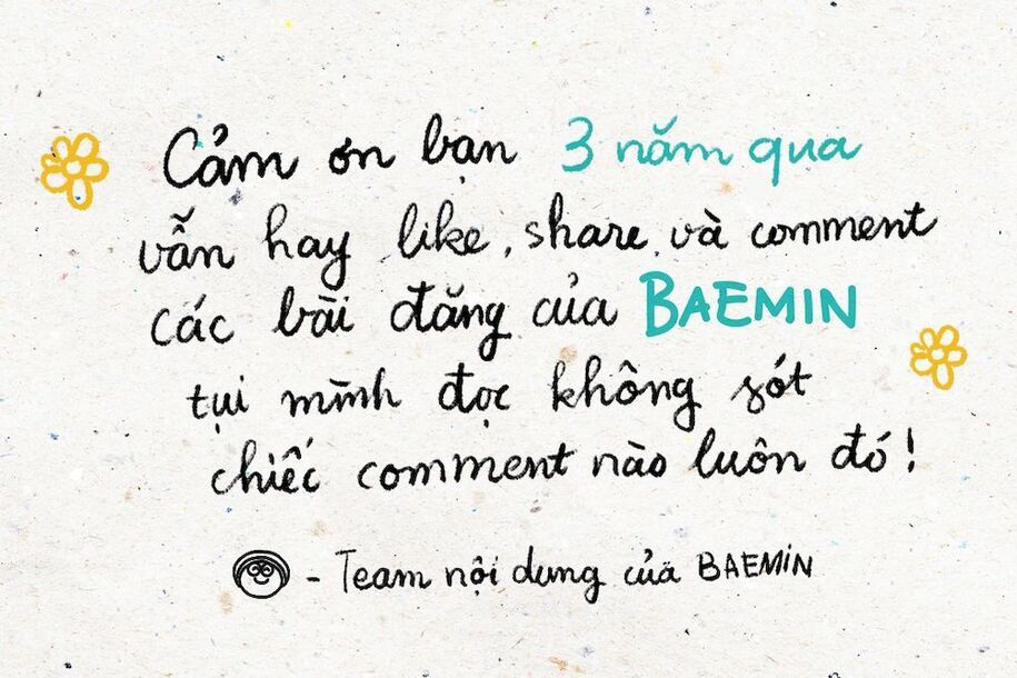 Chiến dịch "Cảm ơn" nhân dịp sinh nhật 3 năm của Beamin