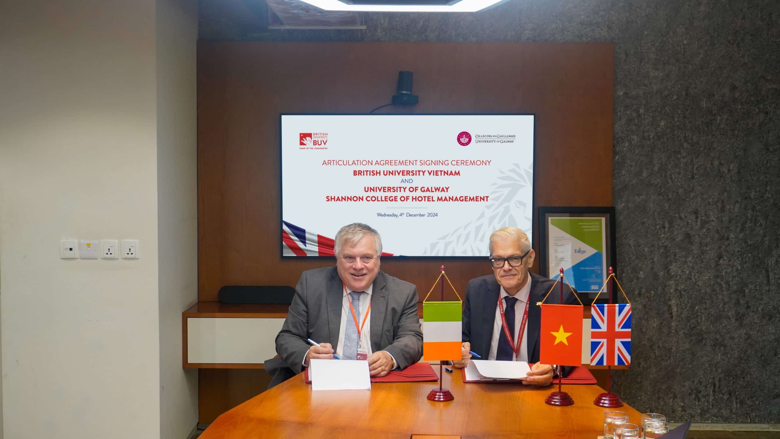 A Gateway to International Hospitality Excellence: BUV Partners with University of Galway