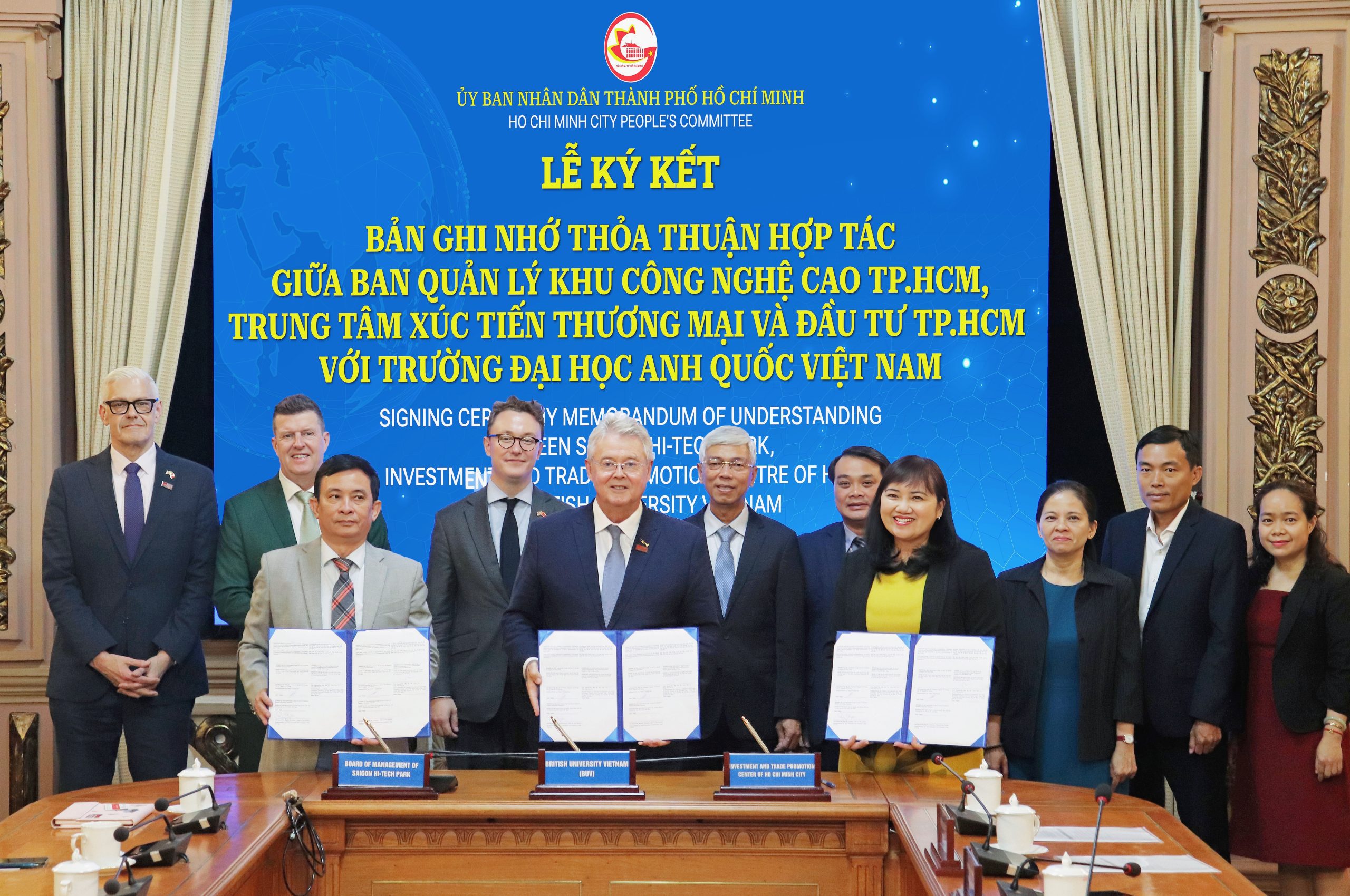 British University Vietnam, Saigon Hi-Tech Park and the Investment and Trade Promotion Center of Ho Chi Minh City signed strategic cooperation agreement